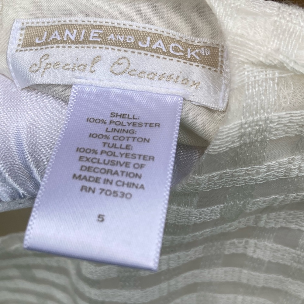 Janie and Jack Cream Special Occasion Dress